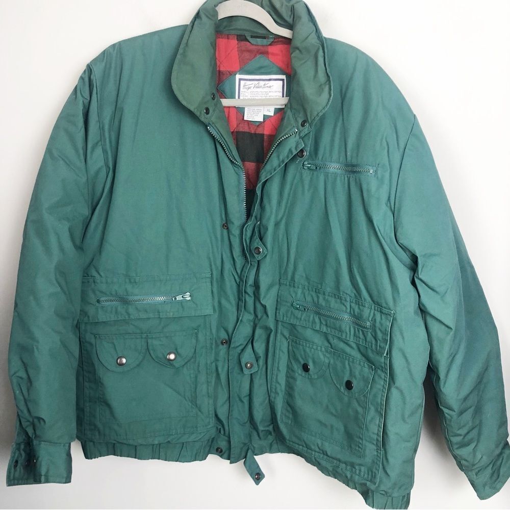 HUGO VALENTINO | Vintage Zip Front Green Jacket Men’s Size X-Large